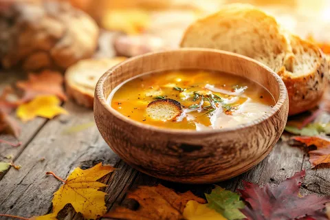 Soup bowl with bread
