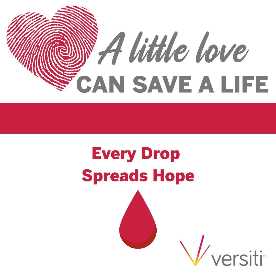 Blood Drive Sign that says a little love can save a life. 